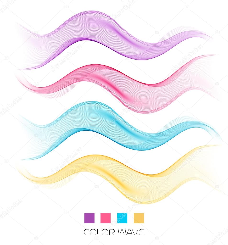 Abstract colorful wave design element
