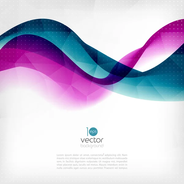 Abstract transparent wave background — Stock Vector