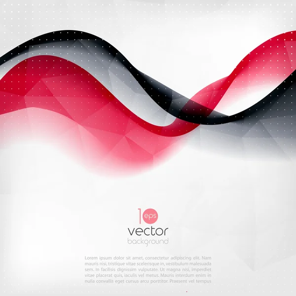 Abstract transparent wave background — Stock Vector