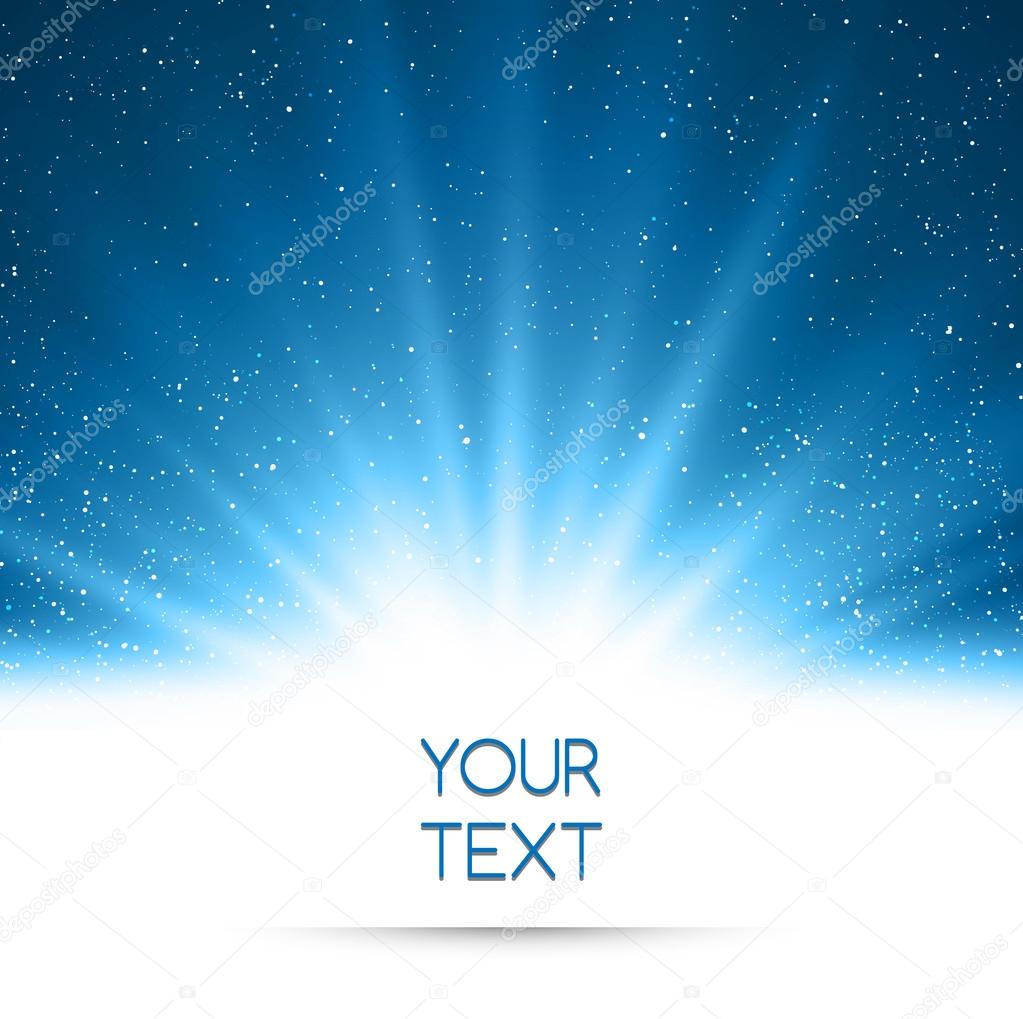 Abstract magic blue light background