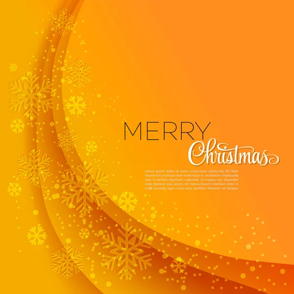 Merry Christmas greeting card with snowflakes — Stock Vector