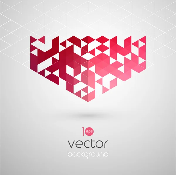 Abstract geometric background with color triangle — Stock Vector