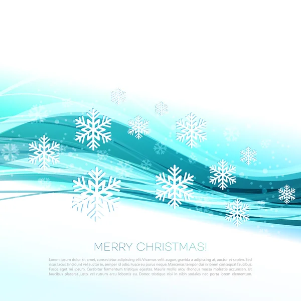 Merry Christmas greeting card with snowflakes — Stock Vector