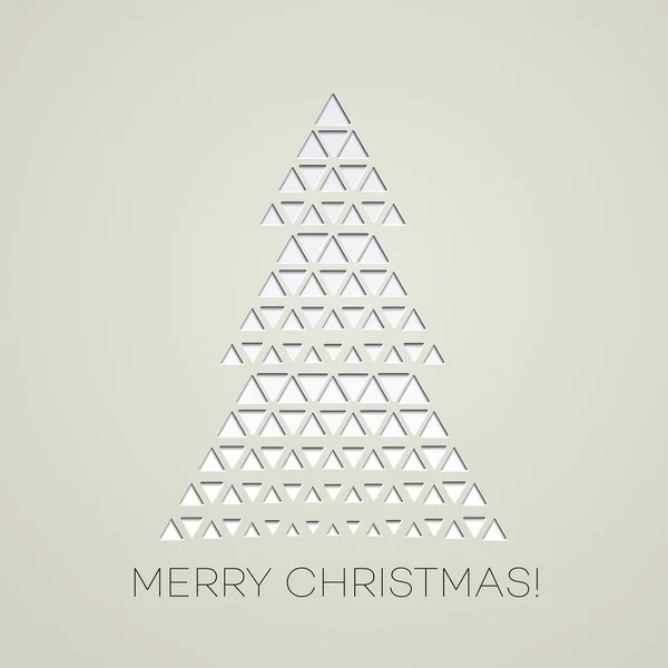 Árvore de Natal alegre com forma de triângulo — Vetor de Stock