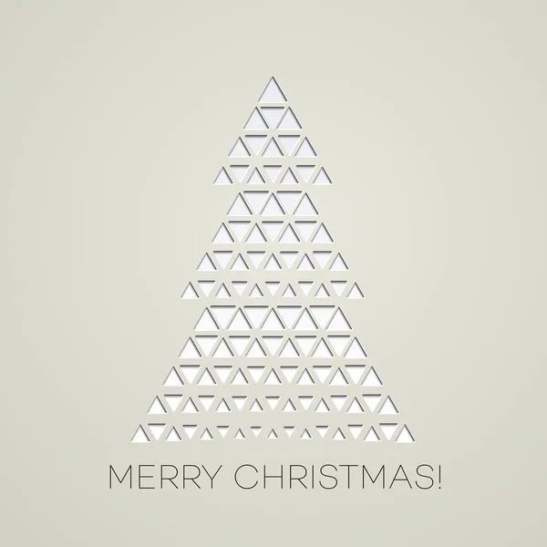 Merry Christmas tree met shape Driehoek — Stockvector