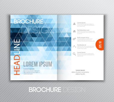 soyut geometrik arka plan ile broşür tasarım şablonu