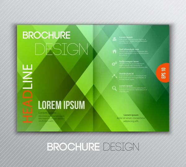 Abstract template brochure design with geometric background — Stock Vector