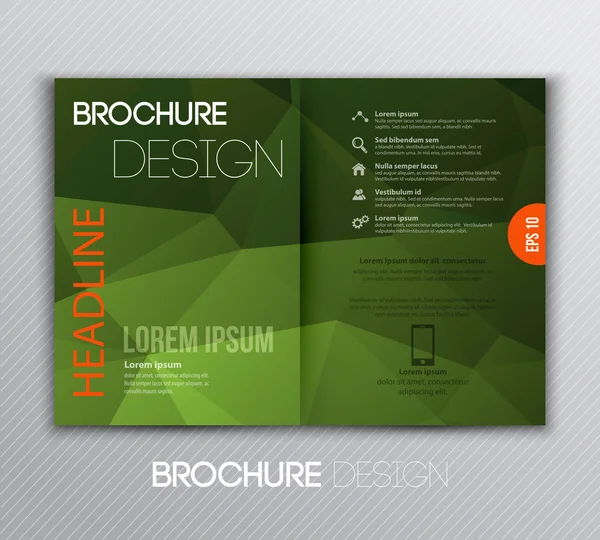 Design astratto della brochure modello con sfondo geometrico — Vettoriale Stock