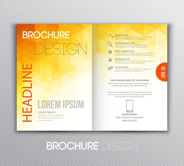 soyut geometrik arka plan ile broşür tasarım şablonu