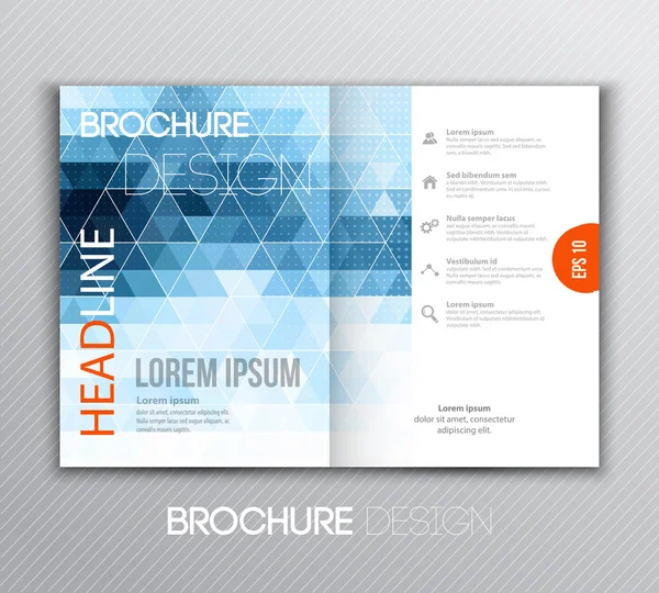 Abstract template brochure design with geometric background — Stock Vector