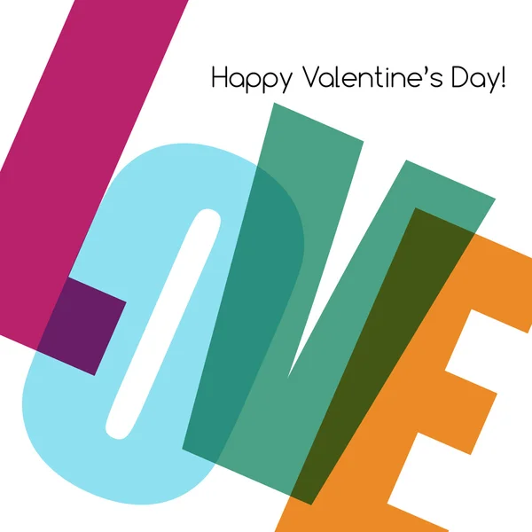 Valentines Card with love — Stock Vector