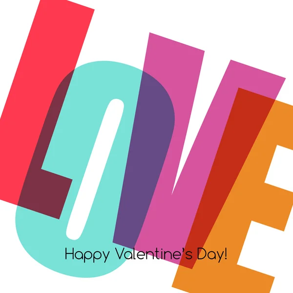 Valentines Card with love — Stock Vector