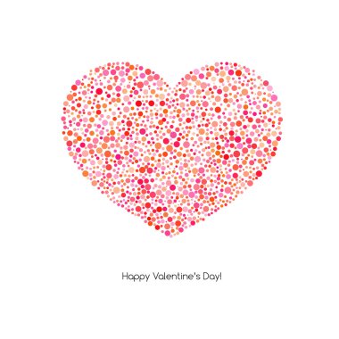 Kalpli sevgililer günü kartı