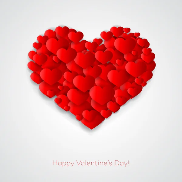 Valentines Card with heart — Stock Vector