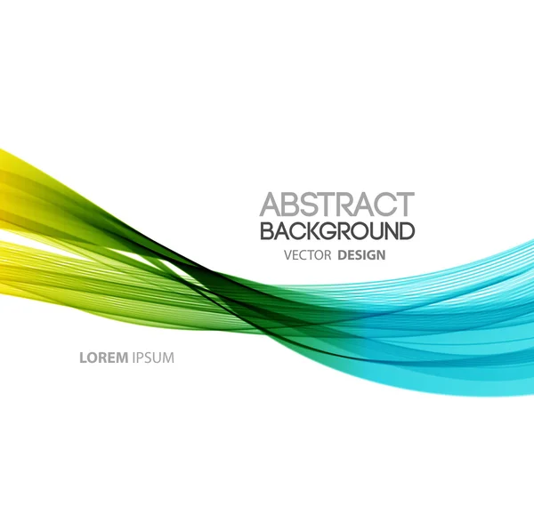 Abstract curved lines background. Template brochure design — Stock Vector