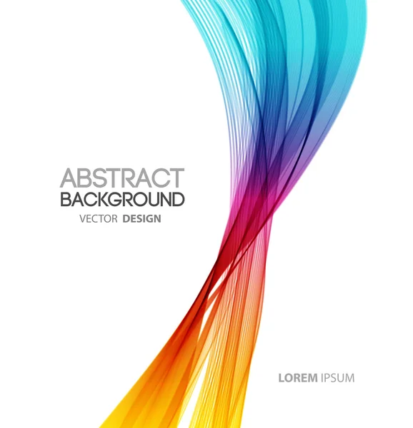 Abstract curved lines background. Template brochure design — Stock Vector