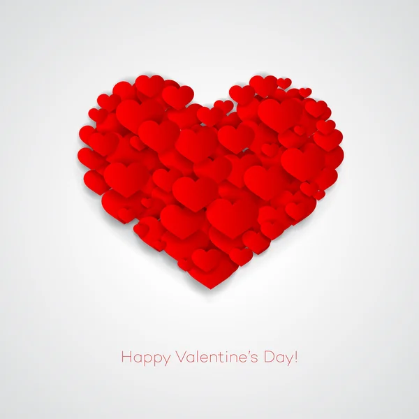 Tarjeta de San Valentín con corazón — Vector de stock