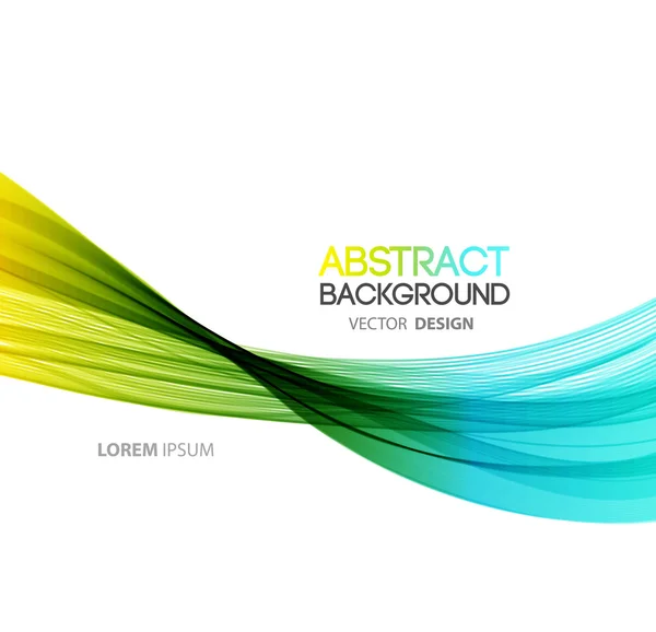 Abstract curved lines background. Template brochure design — Stock Vector