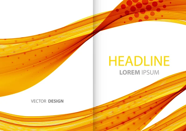 Sfondo astratto linee di colore. Modello brochure design — Vettoriale Stock