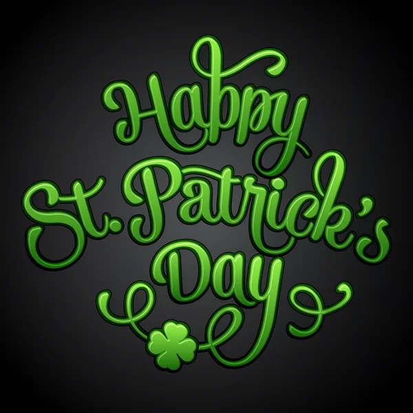 Typograficzne Saint Patricks Day Greeting Card — Wektor stockowy