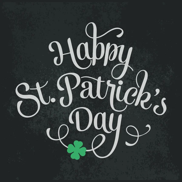 Typografiska Saint Patricks Day gratulationskort — Stock vektor