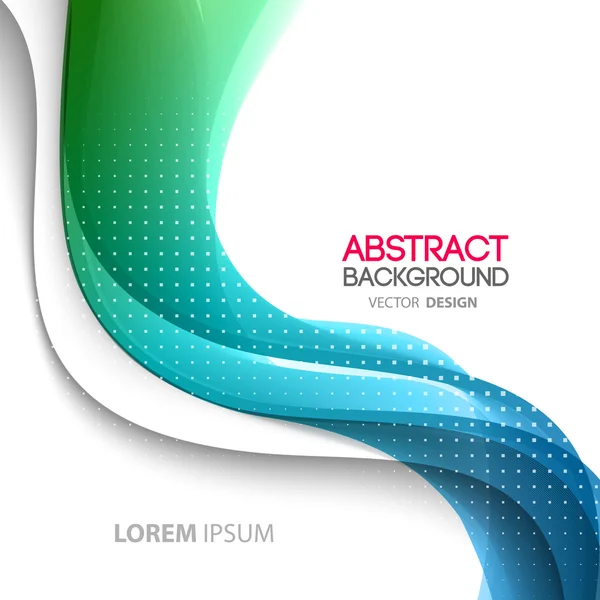 Abstract curved lines background. Template brochure design — Stock Vector