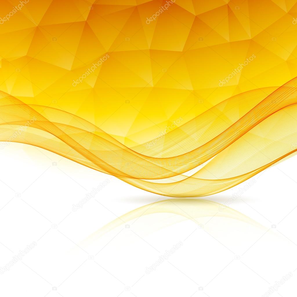 Abstract color template background with wave and low poly