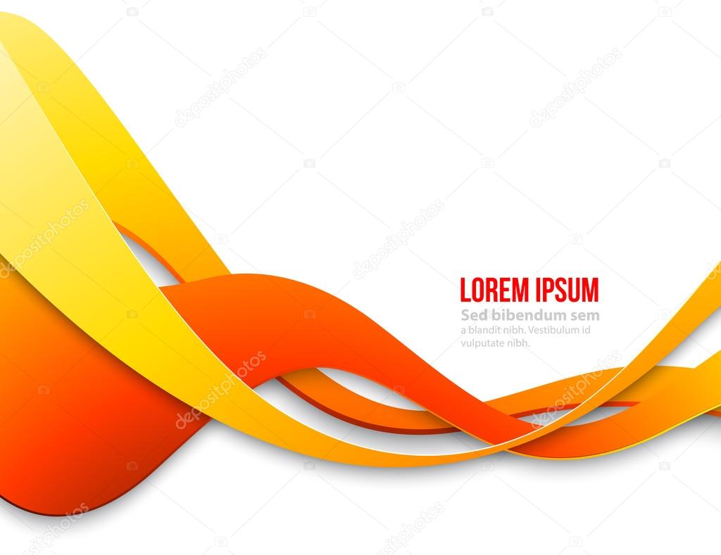 Abstract curved lines background. Template brochure design