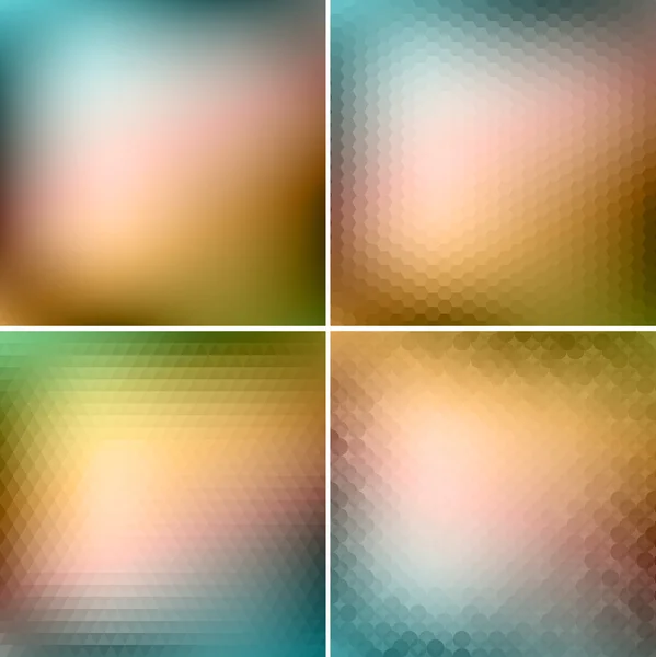 Retro colorful backgrounds collection — Stock Vector