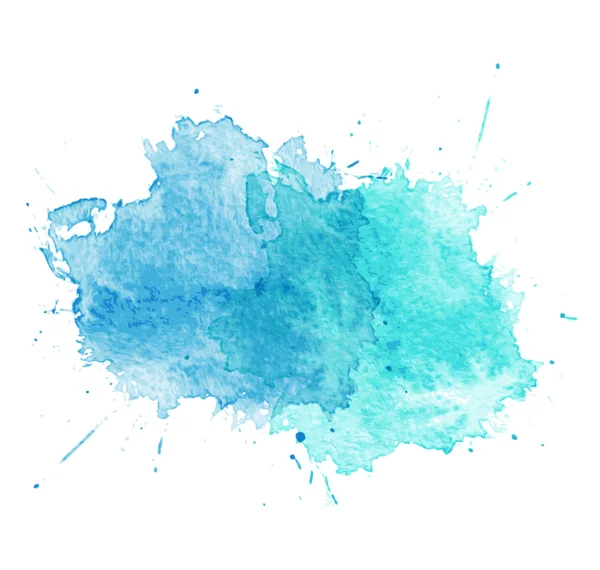 Blue Watercolor splatters. Vector — Stock Vector