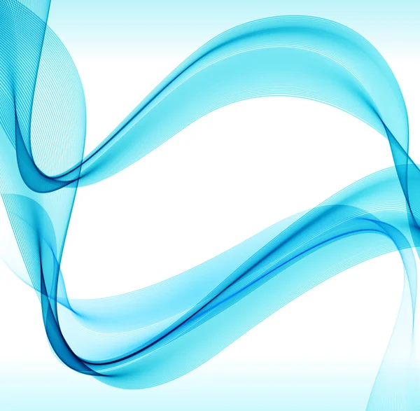 Abstrakt färgstarka blue vector viftade bakgrund — Stock vektor