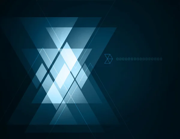 Elégant fond bleu géométrique — Image vectorielle