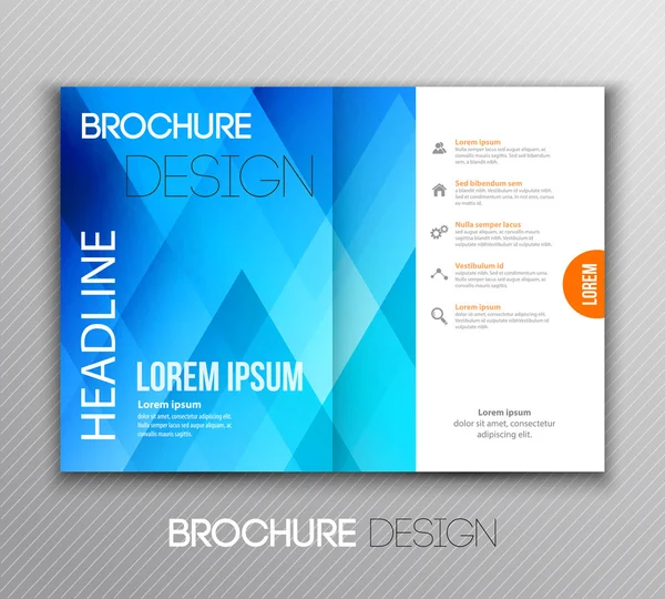 Abstract template brochure design with geometric background — Stock Vector