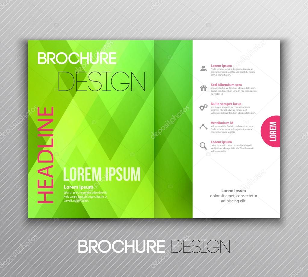 Abstract template brochure design with geometric background