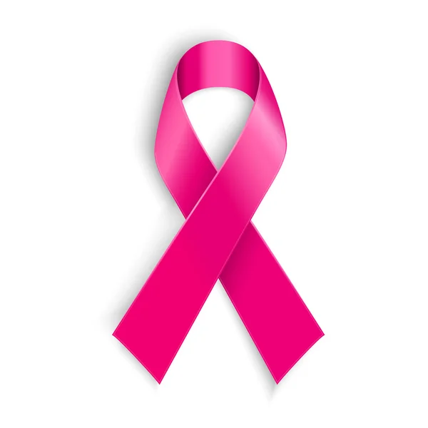 Ευαισθητοποίηση του καρκίνου του μαστού ροζ κορδέλα — Διανυσματικό Αρχείο