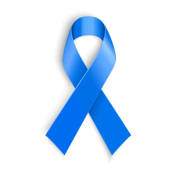 Blauw lint. Vrede, dysautonomia en ander bewustzijn symbool. — Stockvector