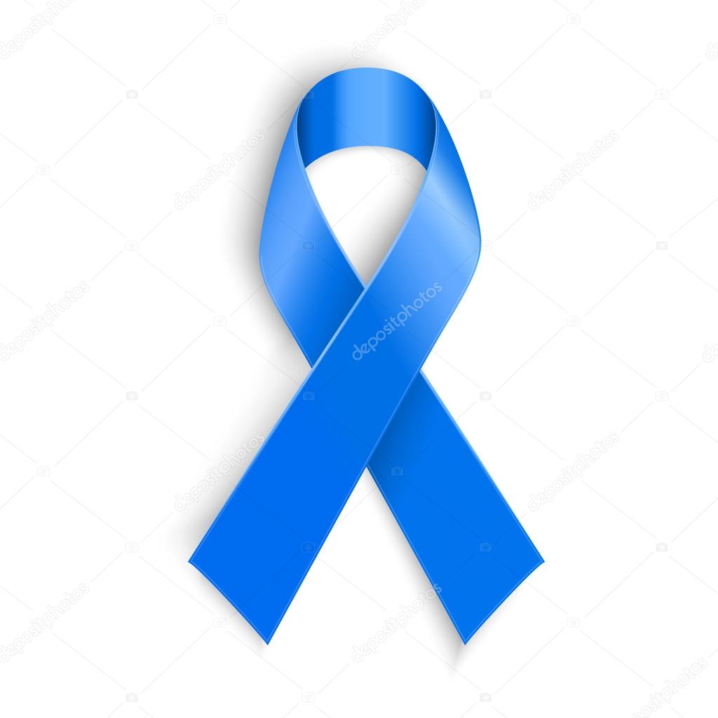 Blue ribbon. Peace, dysautonomia and other awareness symbol. 