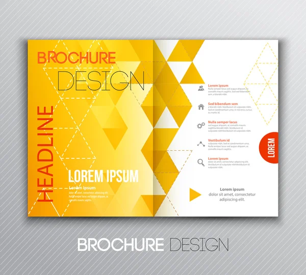 Abstract template brochure design with geometric background — Stock Vector