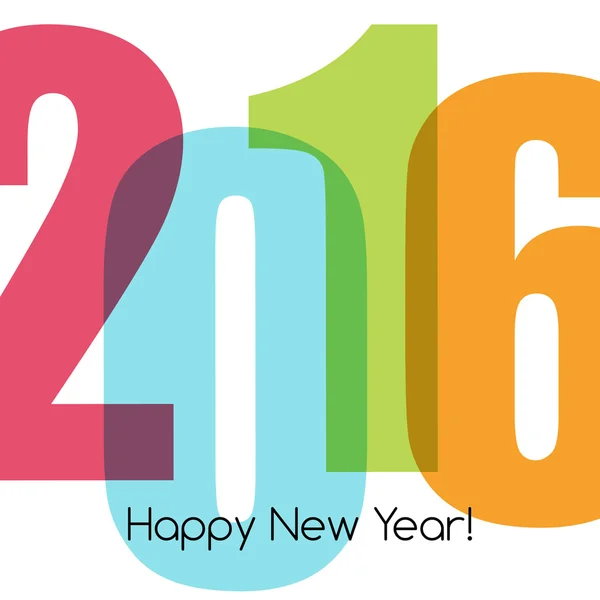 Bonne année salutation avec le nombre — Image vectorielle