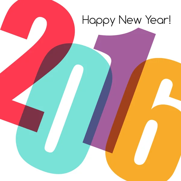 Gott nytt år hälsning med nummer — Stock vektor