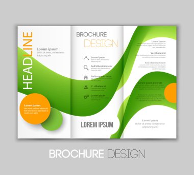 vektör çizim şablonu broşür tasarımı renkli çizgili