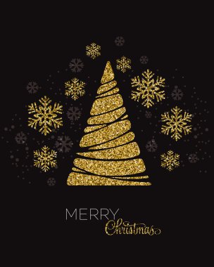 Noel ağacı. Vektör tebrik