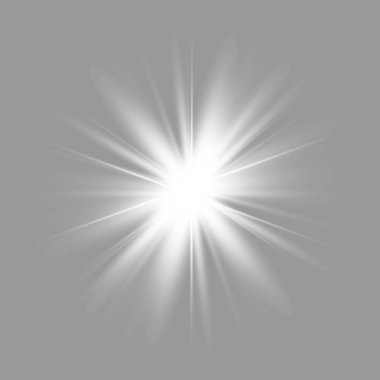 İzole edilmiş beyaz ışık efekti, parlaklık
