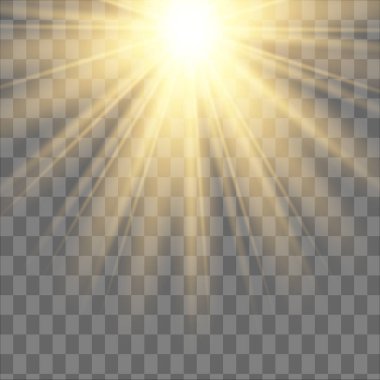 İzole edilmiş sarı ışık efekti, parlaklık