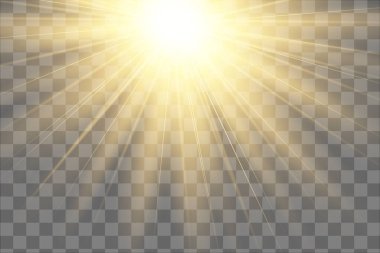 İzole edilmiş sarı ışık efekti, parlaklık