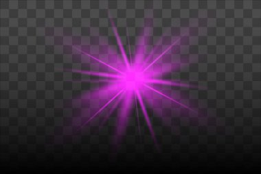 İzole edilmiş mor ışık efekti, parlaklık