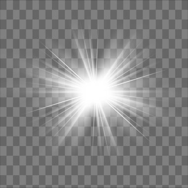 İzole edilmiş beyaz ışık efekti, parlaklık