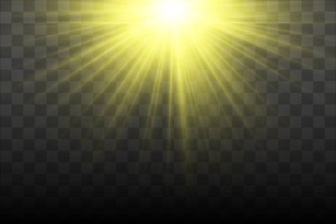 İzole edilmiş sarı ışık efekti, parlaklık