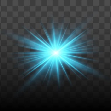 İzole edilmiş mavi ışık efekti, parlaklık