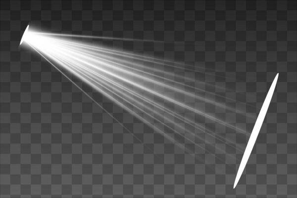 Векторное освещение. Эффект света. Светящийся изолированный белый прозрачный световой эффект. Абстрактный дизайн элементов специального эффекта.